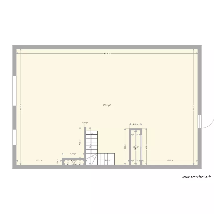 Bureau Haut `1. Plan de 3 Pièces et 100 m² Bureau Haut `1. Plan de 3 Pièces et 100 m²
