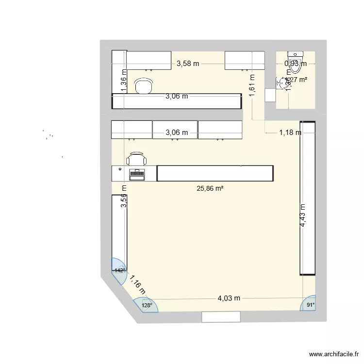 PLAN DE MASSE SOLUTION MOBILE. Plan de 2  et 27 m²