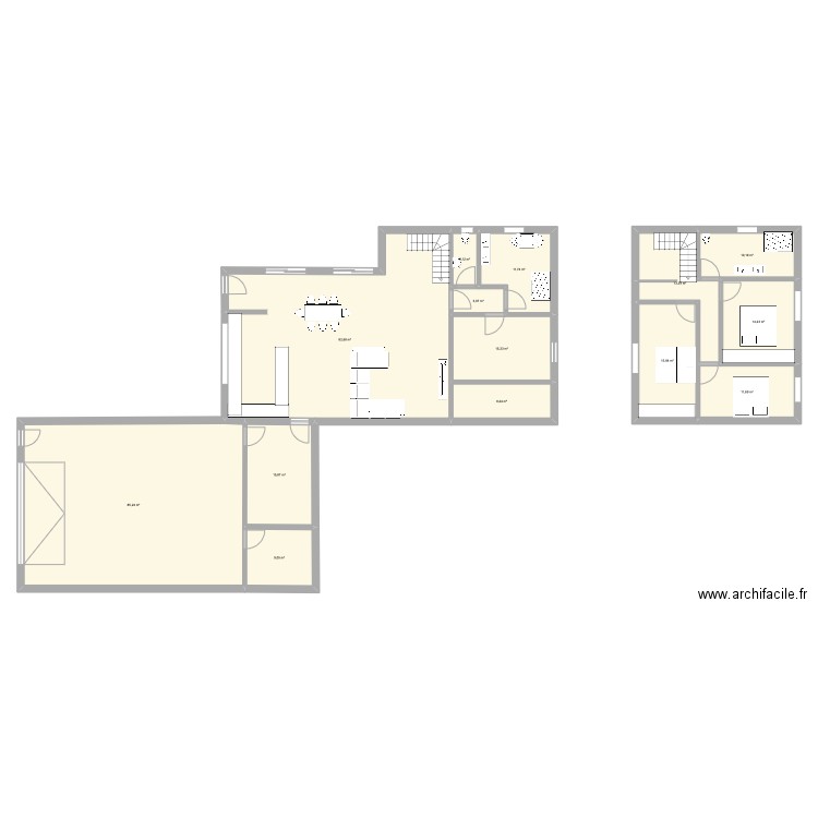 maison. Plan de 14 pièces et 300 m2