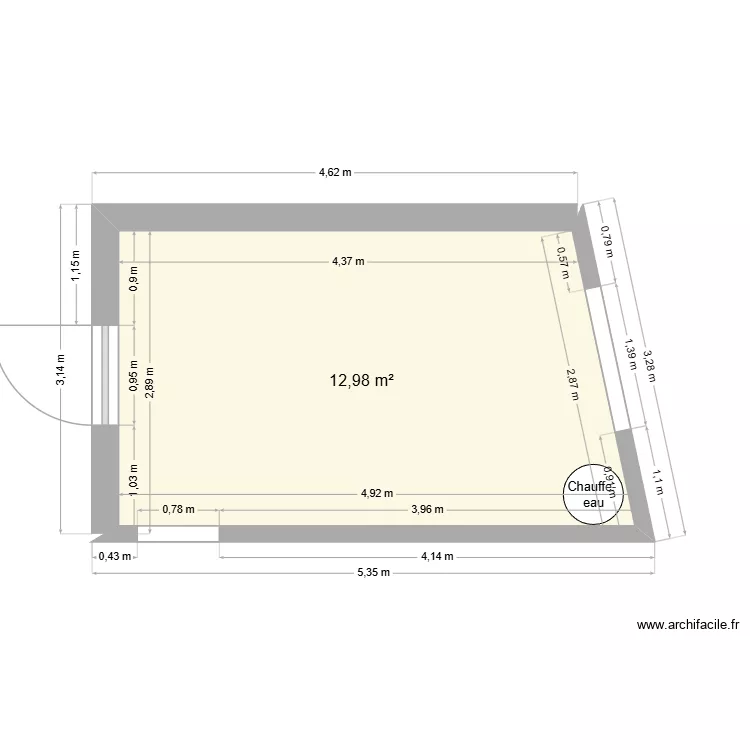 Cuisine RDC. Plan de 1 et 13 m² Cuisine RDC. Plan de 1 et 13 m²