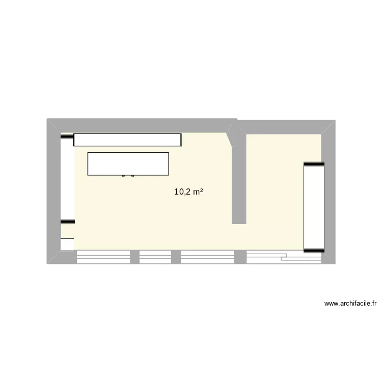 magasin plan. Plan de 1  et 10 m²