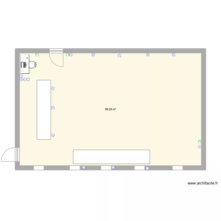 SALLE 105 - ULIS. Plan de 1 et 68 m² SALLE 105 - ULIS. Plan de 1 et 68 m²