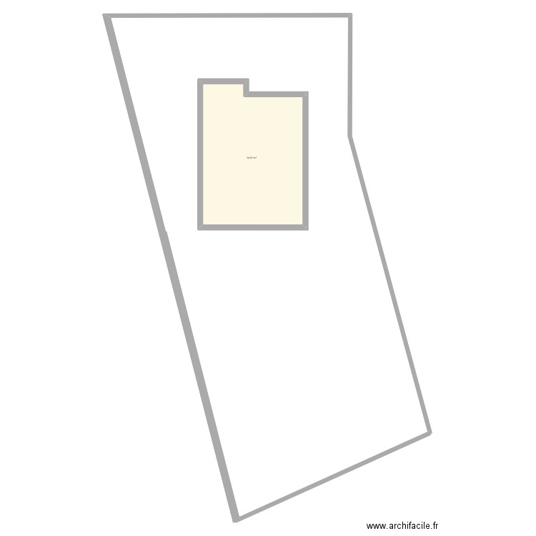Villevert 112025. Plan de 1 pièce et 57 m2