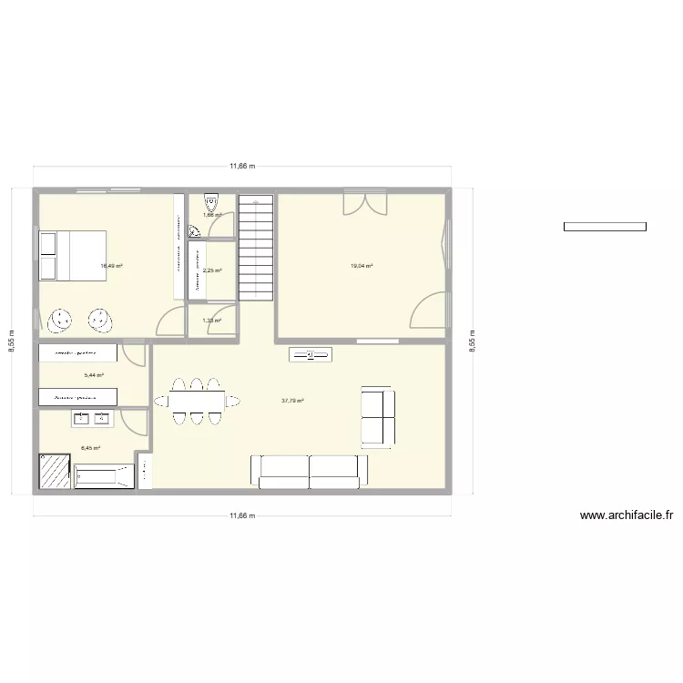 UR ONEA ETAGE apres travaux V5. Plan de 