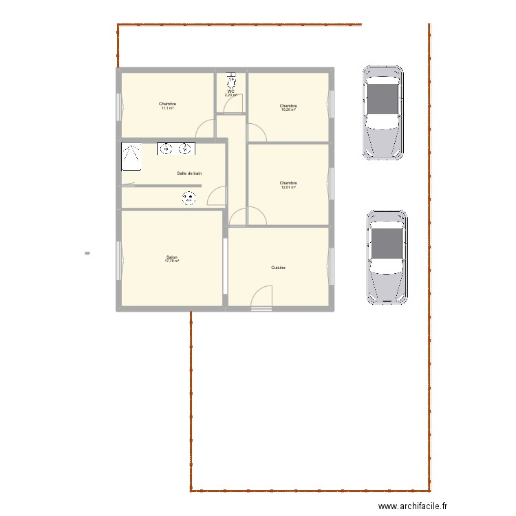 Plan d’Orgon Bas:. Plan de 7 pièces et 84 m2
