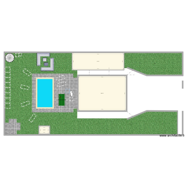 Plan exterieur PONT. Plan de 3 pièces et 140 m2