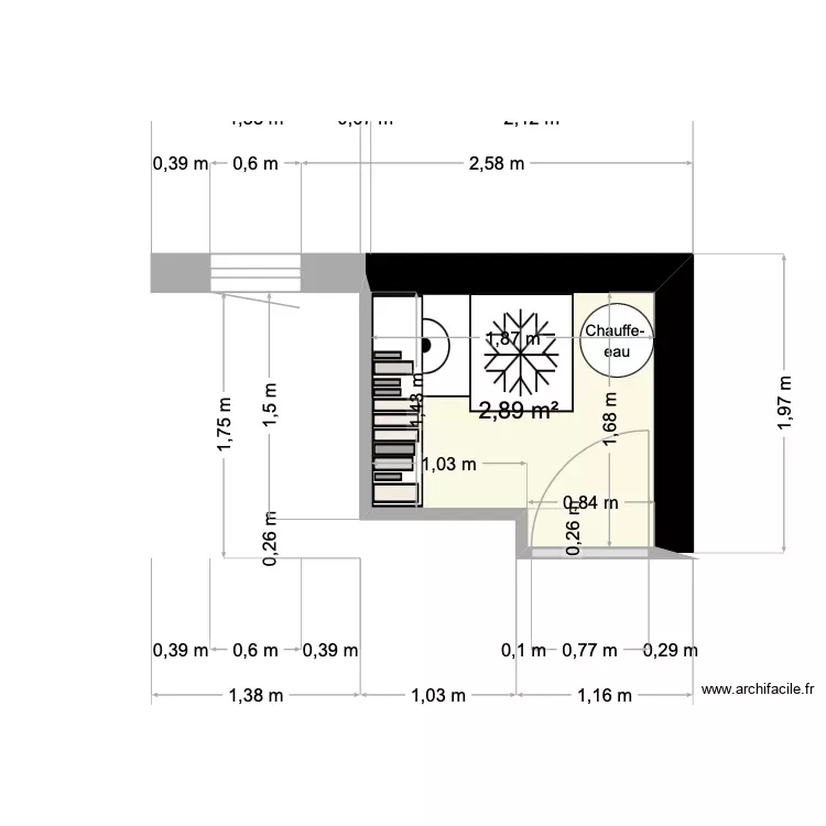 cellier. Plan de 1 Pièce et 3 m² cellier. Plan de 1 Pièce et 3 m²