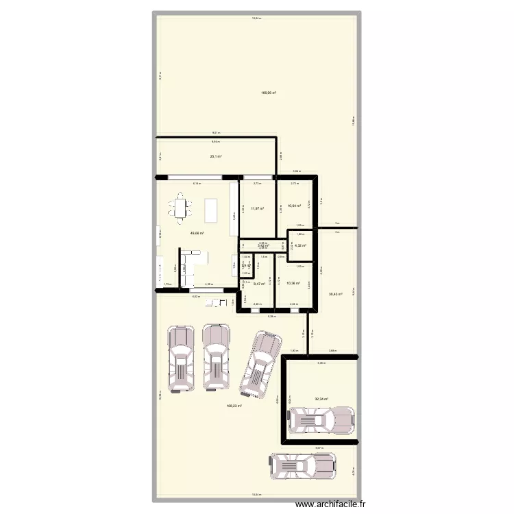 RP 65 Galinou v5. Plan de 13  et 523 m²