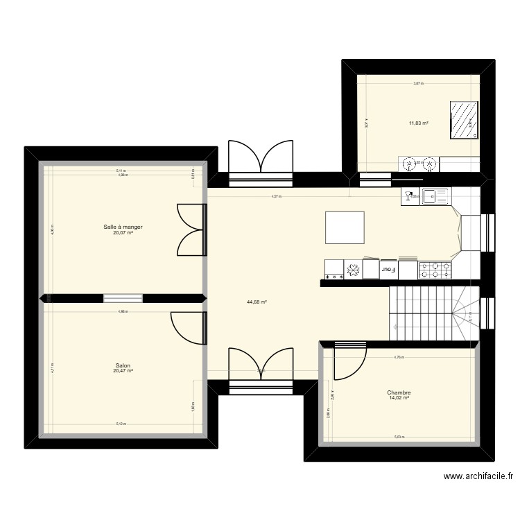 Manoir Céline. Plan de 11 pièces et 351 m2