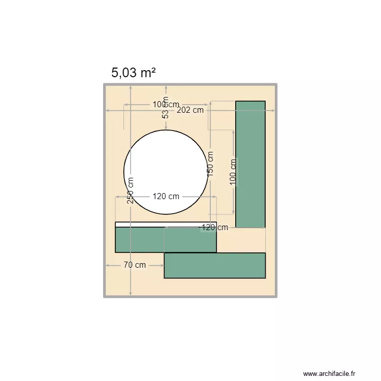 Plan meubles salle de bain. Plan de 