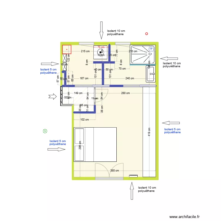 Chambre v9 08 Jan 2024 simple. Plan de 
