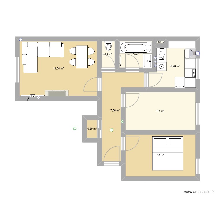 mmm. Plan de 0 pièce et 0 m2