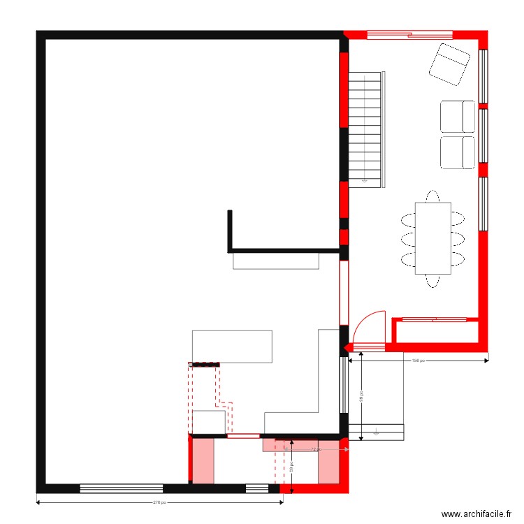 gabrielle 1. Plan de 3 pièces et 136 m2