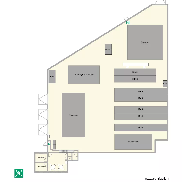 Plan d'&eacute;vacuation 2717. Plan de 