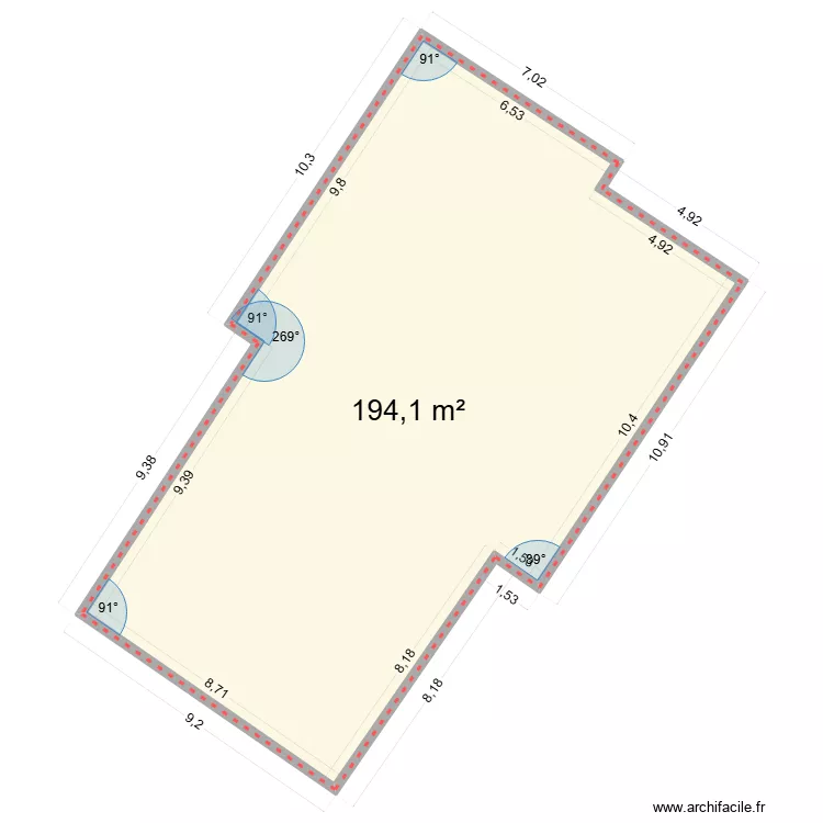 Royan. Plan de 1  et 194 m²