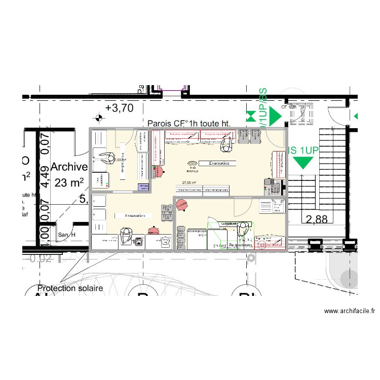 Faulquemont V5. Plan de 3 pièces et 45 m2