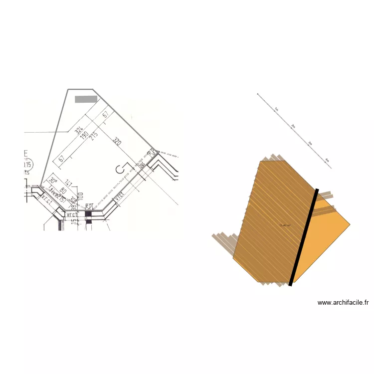 terasse. Plan de terasse. Plan de