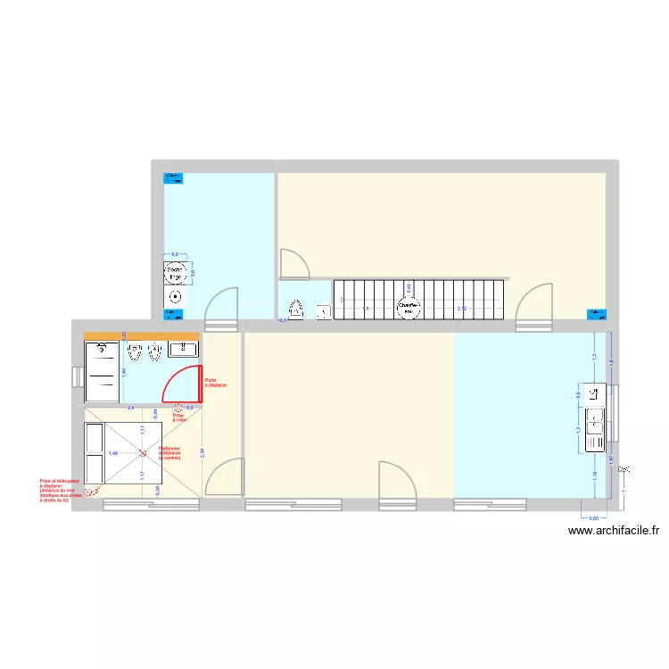 GARAVAN - Modif chambre 1. Plan de 