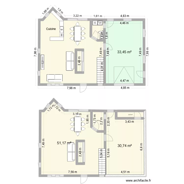 1er &eacute;tage. Plan de 