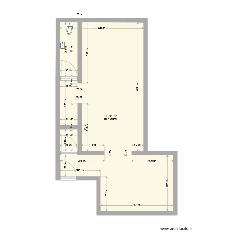 Zoran Drancy existant. Plan de 