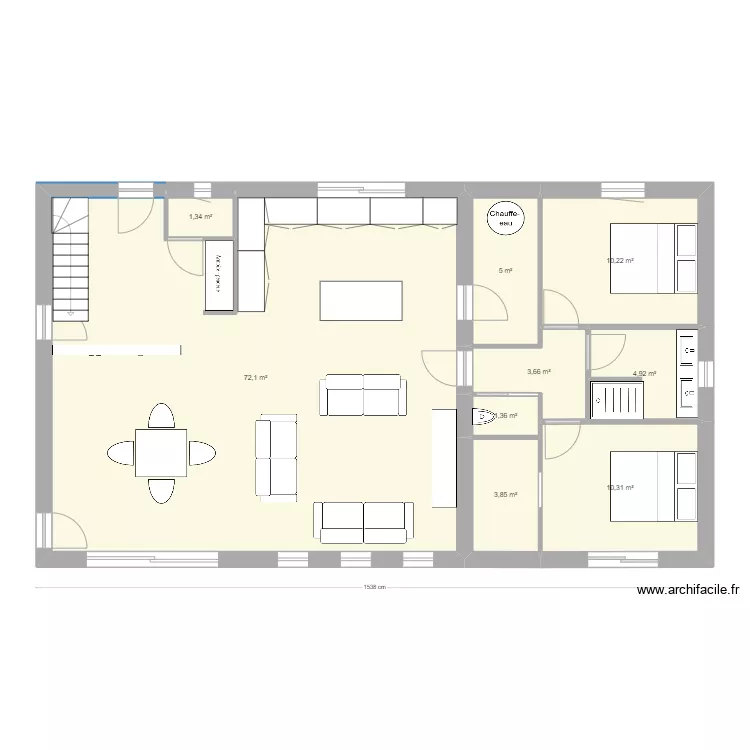 PIECE A VIVRE. Plan de 