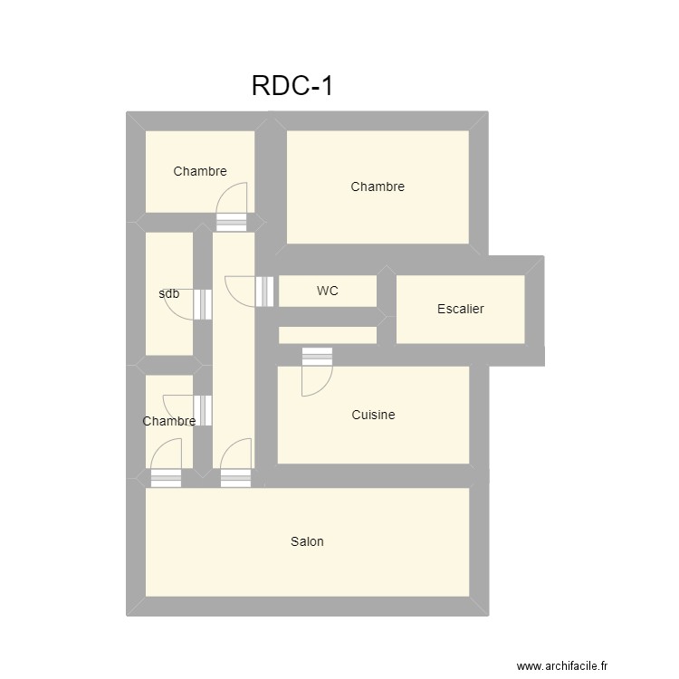 123333. Plan de 17 pièces et 50 m2