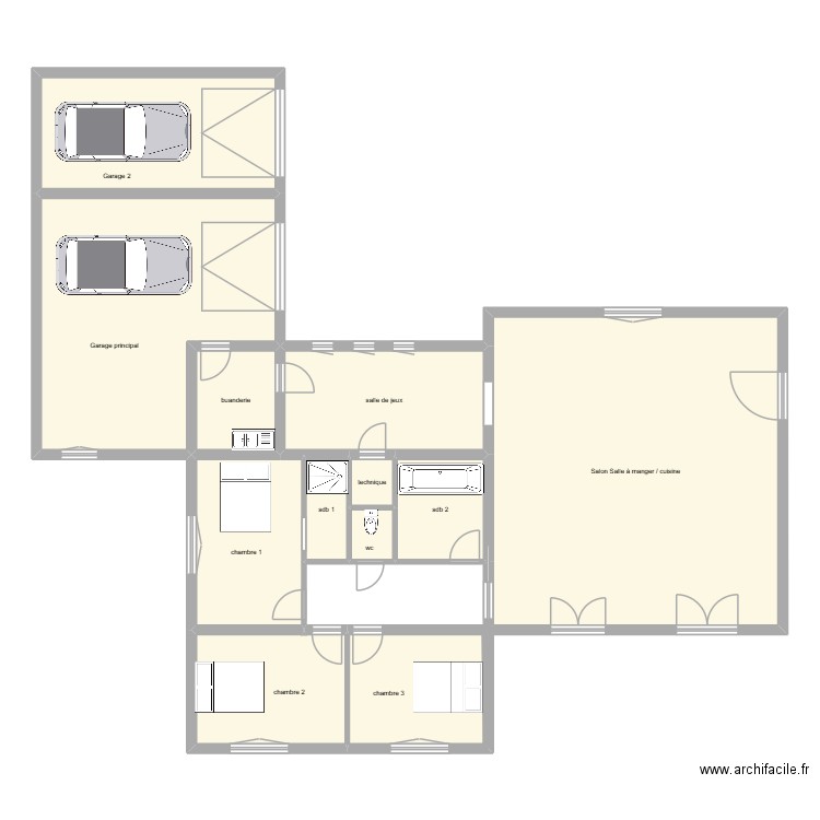 maison. Plan de 12 pièces et 190 m2