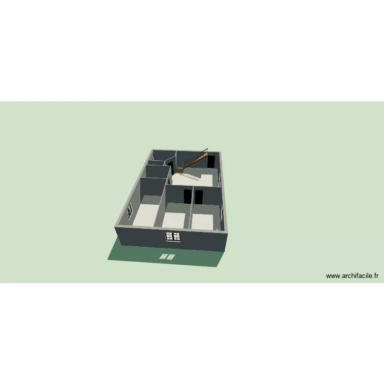rez de chausser nouveau plan. Plan de 7  et 104 m²