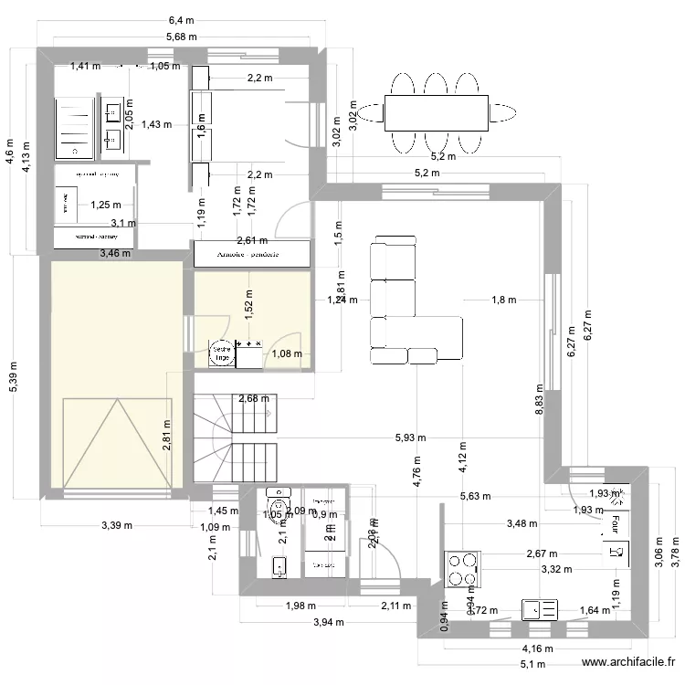 RdC Arroun. Plan de 2  et 20 m²