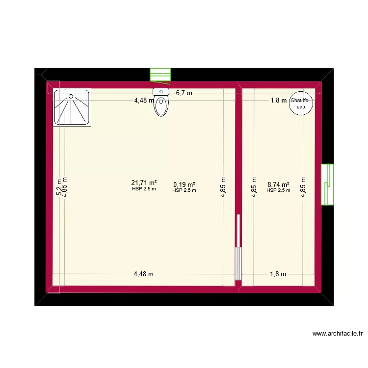 FOURNIERE VIBRAC. Plan de 3 et 65 m² FOURNIERE VIBRAC. Plan de 3 et 65 m²