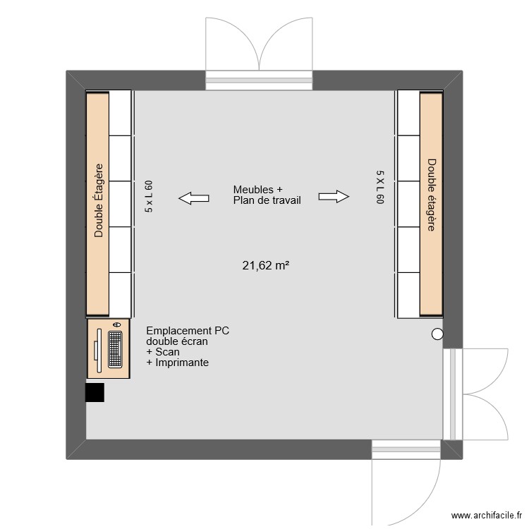 DRACISPORT 5. Plan de 1 pièce et 22 m2