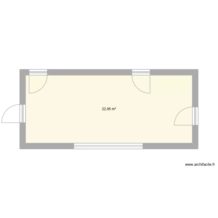 Bureau MSP. Plan de 1  et 22 m²