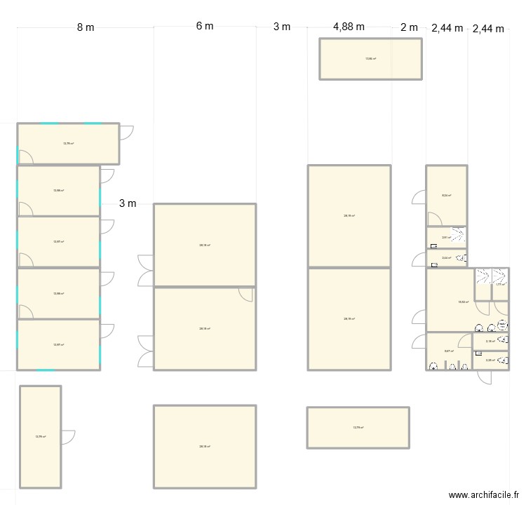 matis v2. Plan de 21 pièces et 293 m2