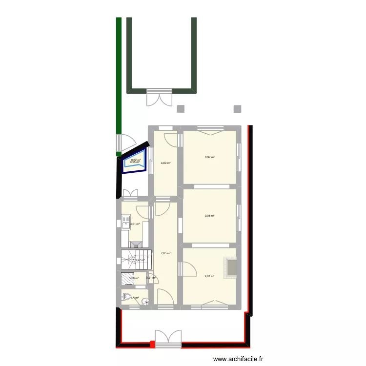 ANDRA2. Plan de 12  et 51 m²
