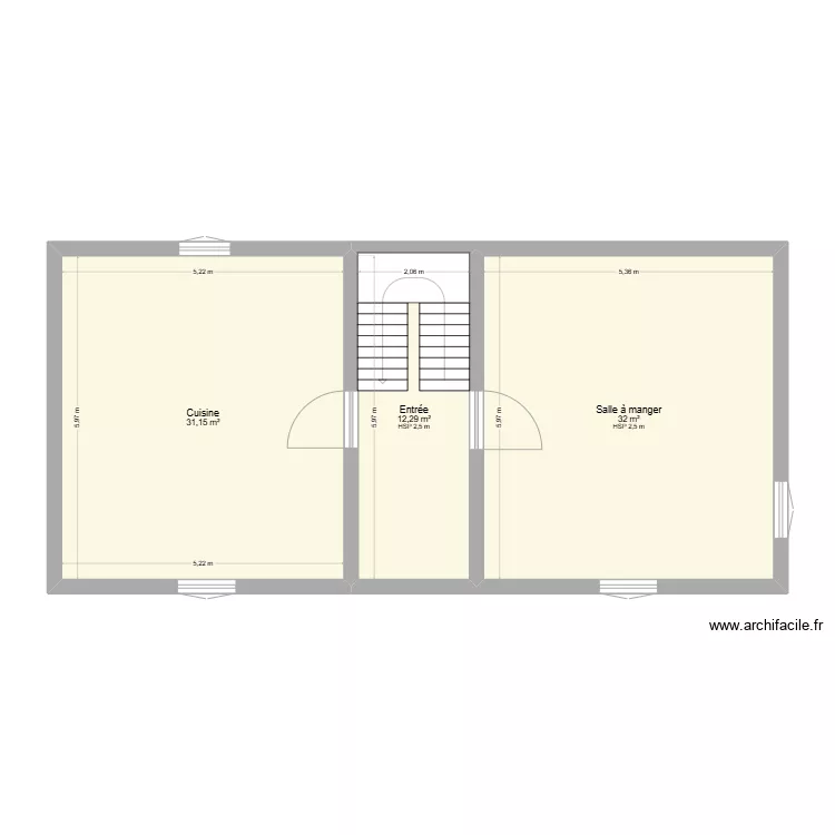 Maison_Bagnere_rdc_Backup. Plan de 