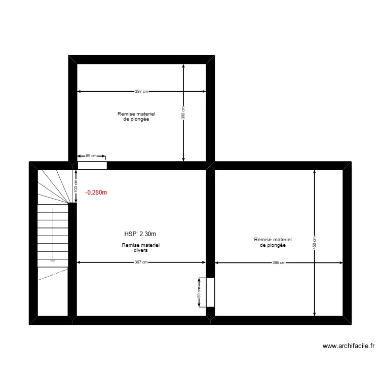 Tcap21 sous-sol existant. Plan de 