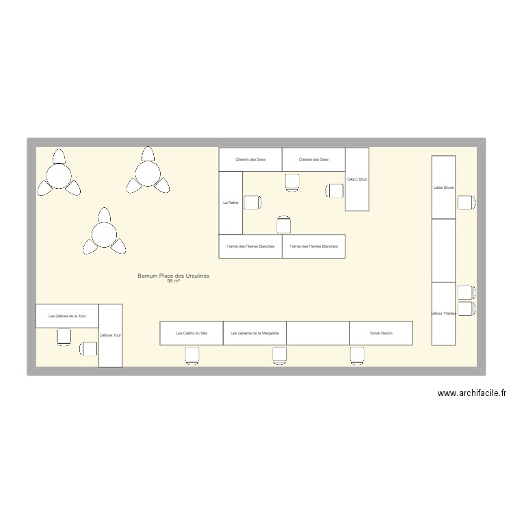 Place des Ursulines Noël 2023 V2. Plan de 0 pièce et 0 m2