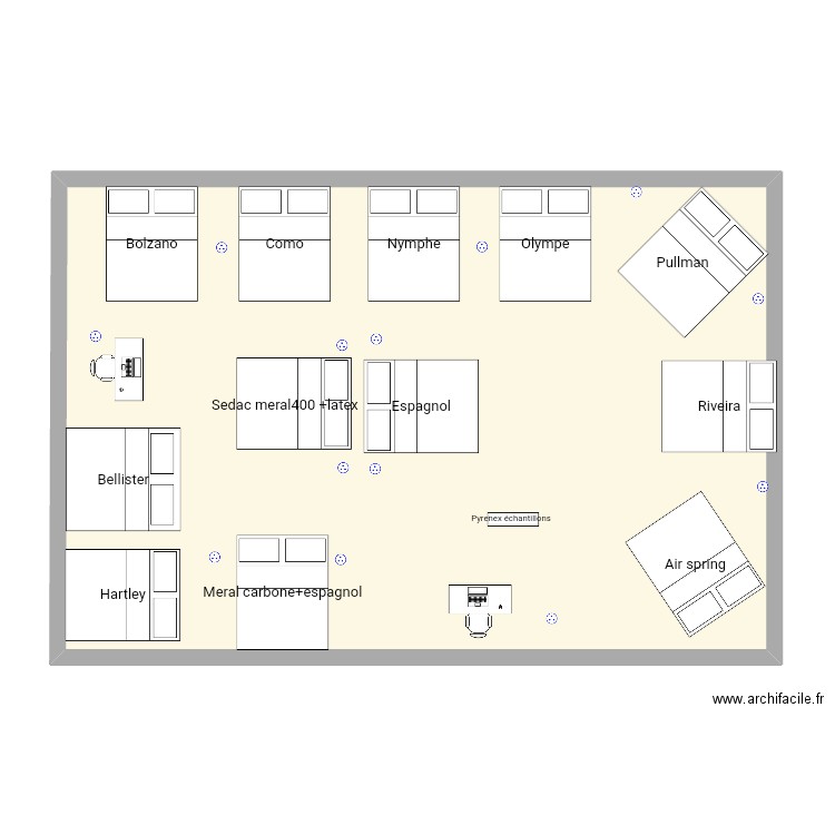 Foire . Plan de 1 pièce et 98 m2