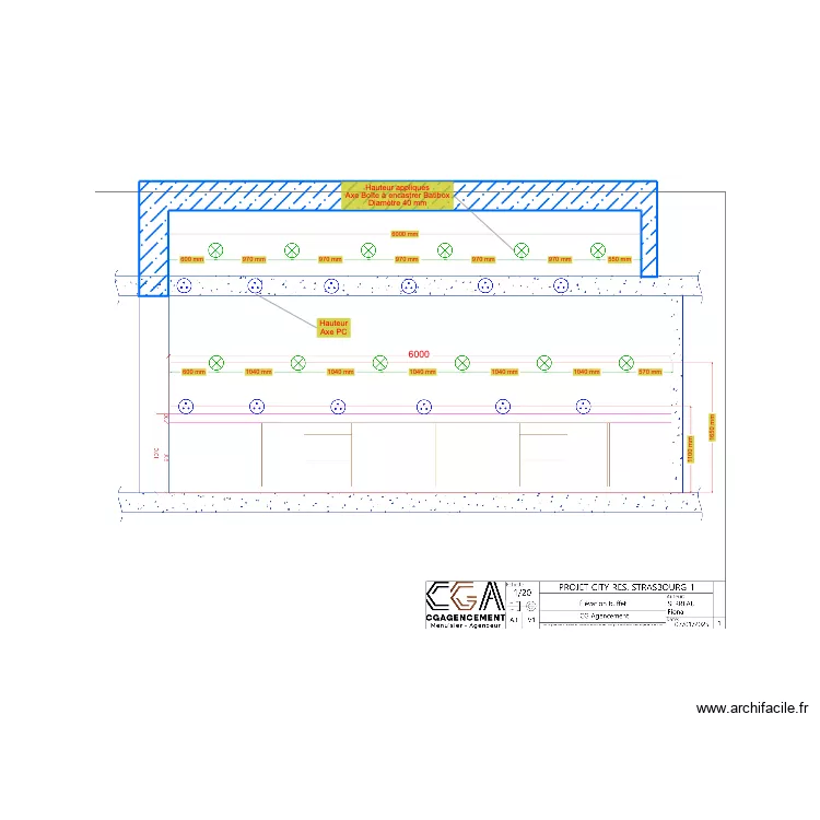 STRASBOURG ECLAIRAGE BUFFET. Plan de 