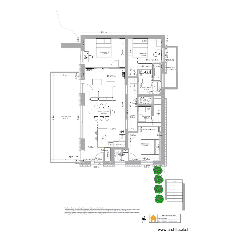 Viuz - RDC Bas - Projet. Plan de 