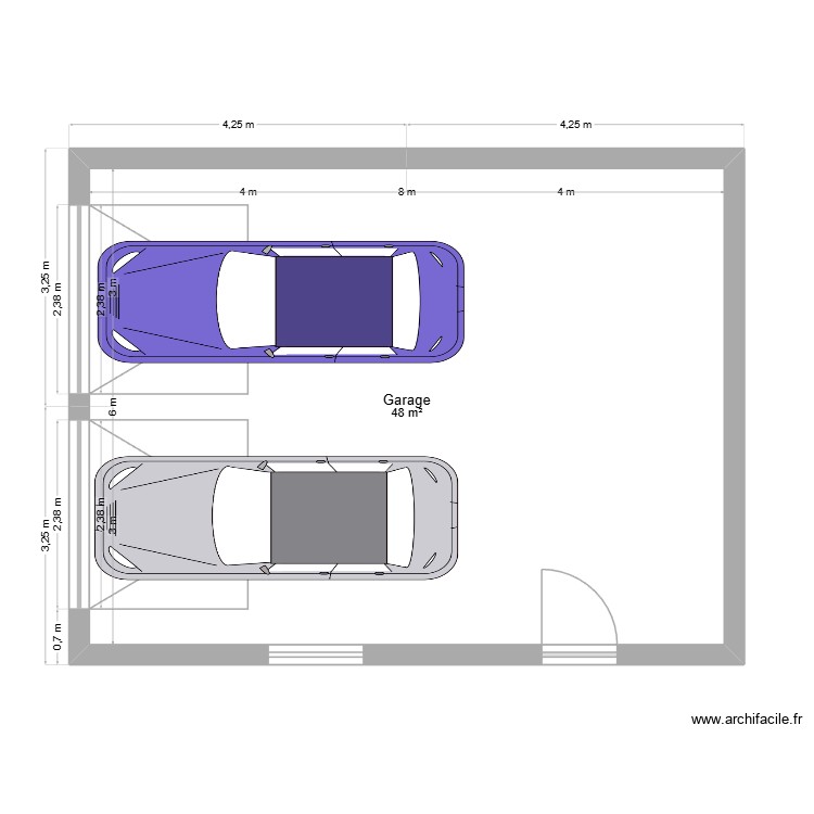 Plan garage 6x8. Plan de 0 pièce et 0 m2