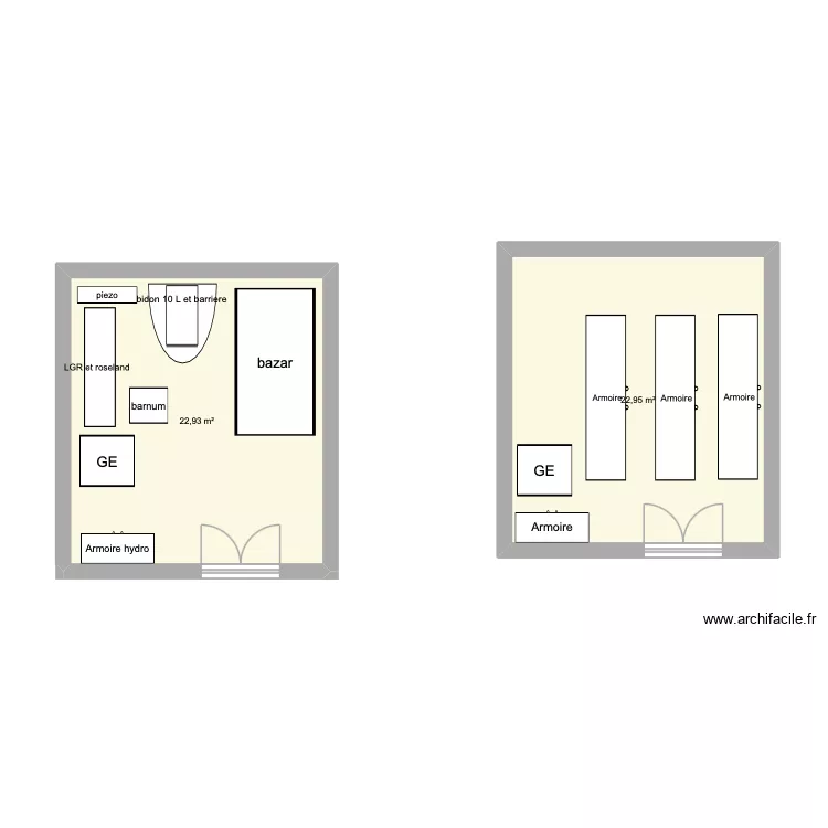 batiment er 150. Plan de 2 et 46 m² batiment er 150. Plan de 2 et 46 m²