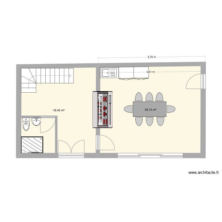 izo. Plan de 0 pièce et 0 m2
