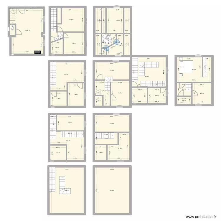 maison. Plan de 32 pièces et 353 m² maison. Plan de 32 pièces et 353 m²