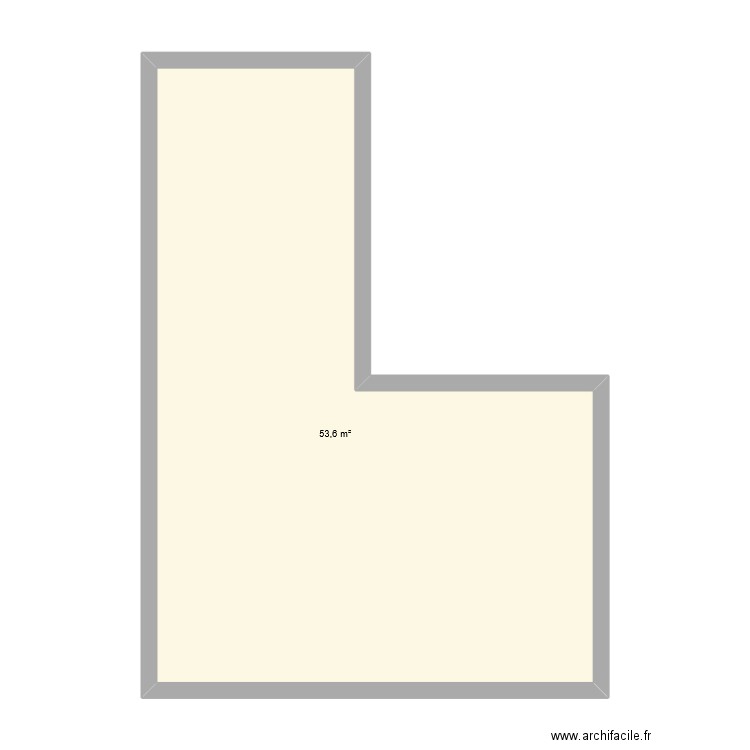 LOCAL KEBAB BASSECOURT. Plan de 1 pièce et 54 m2