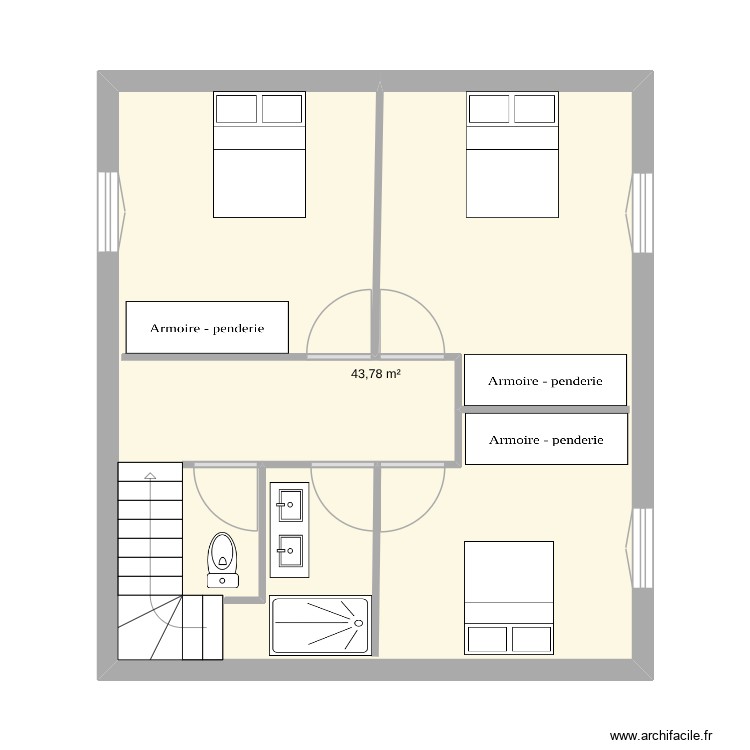 etage nico. Plan de 0 pièce et 0 m2