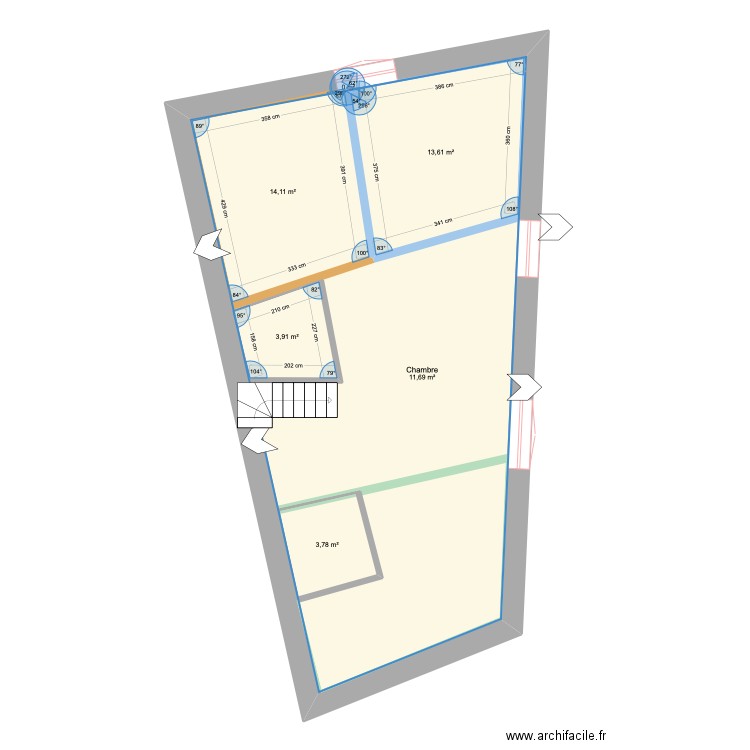 etage 1 . Plan de 0 pièce et 0 m2