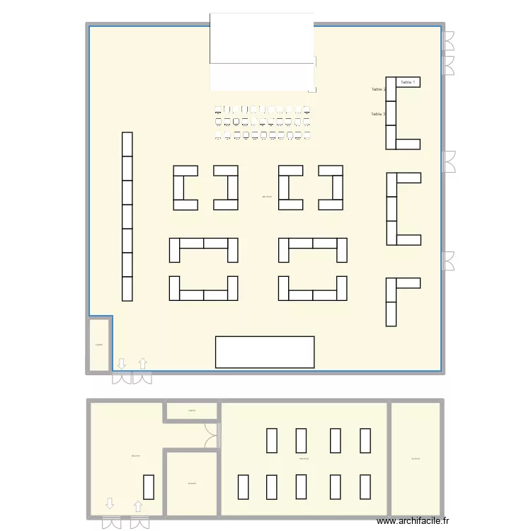 Salle Saint exup&eacute;ry 2. Plan de 
