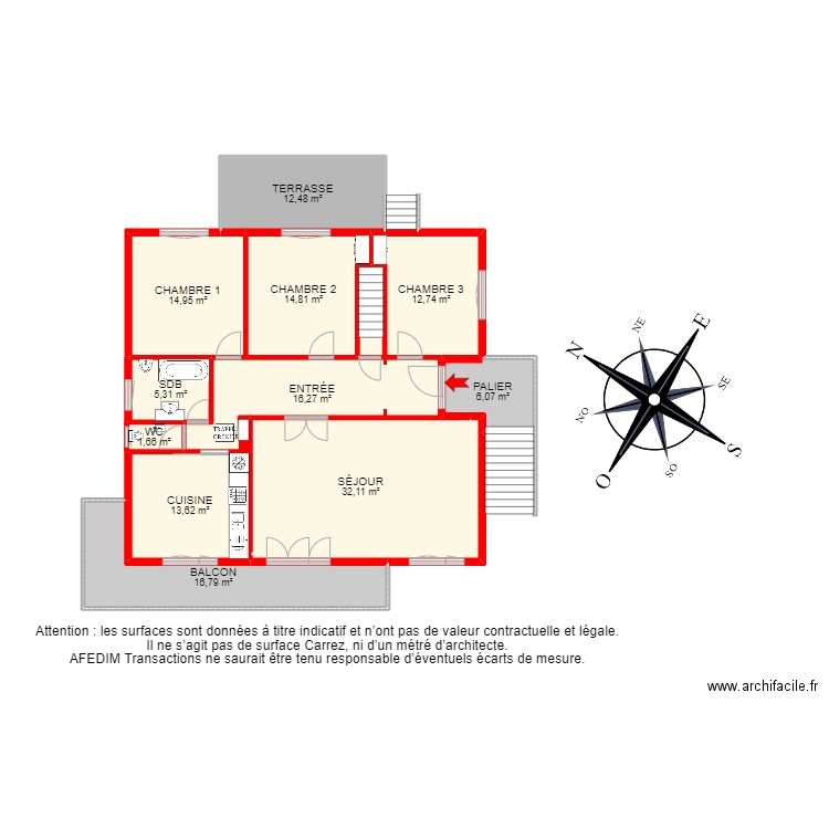 BI 17902 - . Plan de 19 pièces et 266 m2