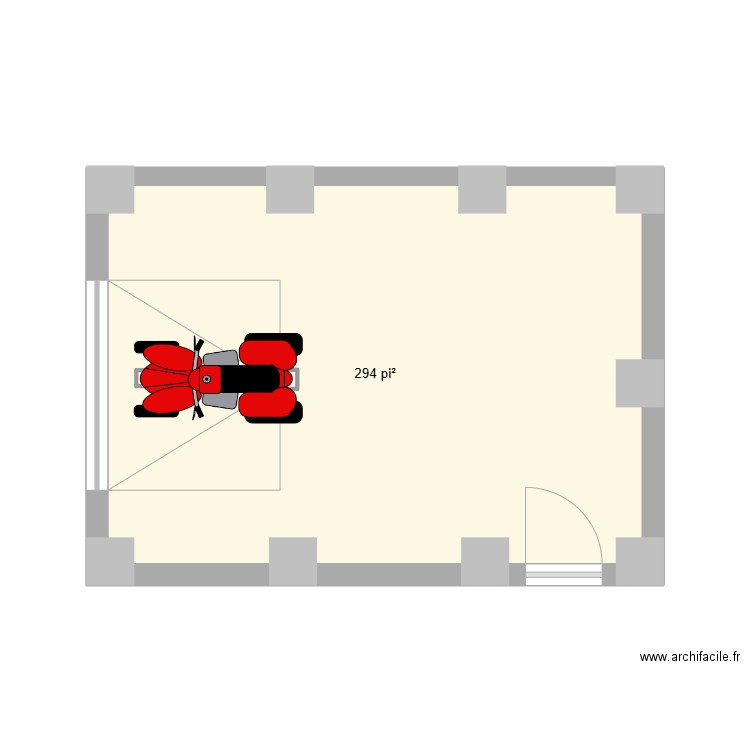garage plan 2. Plan de 1 pièce et 27 m2